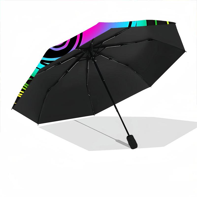1pc YinYang Symbol Automatic Folding Umbrella - Portable Collapsible 8-Rib Umbrella for All Seasons yy251119165