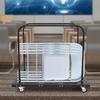 Large Capacity Rolling Cart, Folding Table Cart, Folding Table Trolley, 1*Folding Table Cart 1*English Manual 4* Wheels
