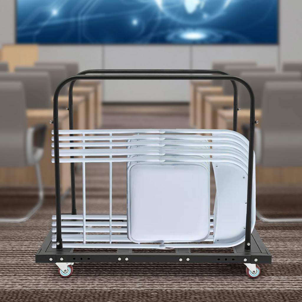 Large Capacity Rolling Cart, Folding Table Cart, Folding Table Trolley, 1*Folding Table Cart 1*English Manual 4* Wheels