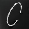 925 Sterling Silver Bamboo Joint Open Bangle: Simple, Light Luxury, High-End Summer Jewelry for Women.