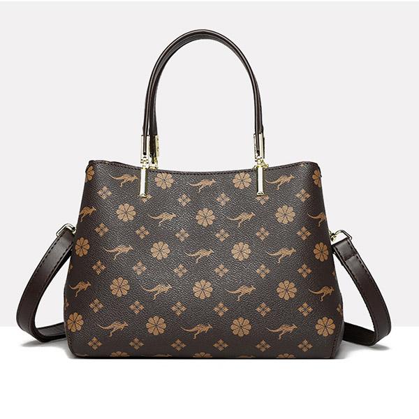 Classic Floral Print Fashion Tote Bag Spacious Capacity Elegant Single-Strap Women's Handbag