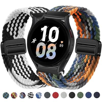 20mm 22mm Magnetic Braided Nylon Strap for Samsung Galaxy Watch 6 5 4 Active 2 40mm 44mm S3 Amazfit Bip HUAWEI Watch GT 4 46mm Honor Bracelet