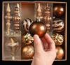 Valery Madelyn Christmas ball gorgeous set of 40 in gold and Perfect for Christmas tree Stylish and gorgeous in and Nordic-style ornaments, copper.
