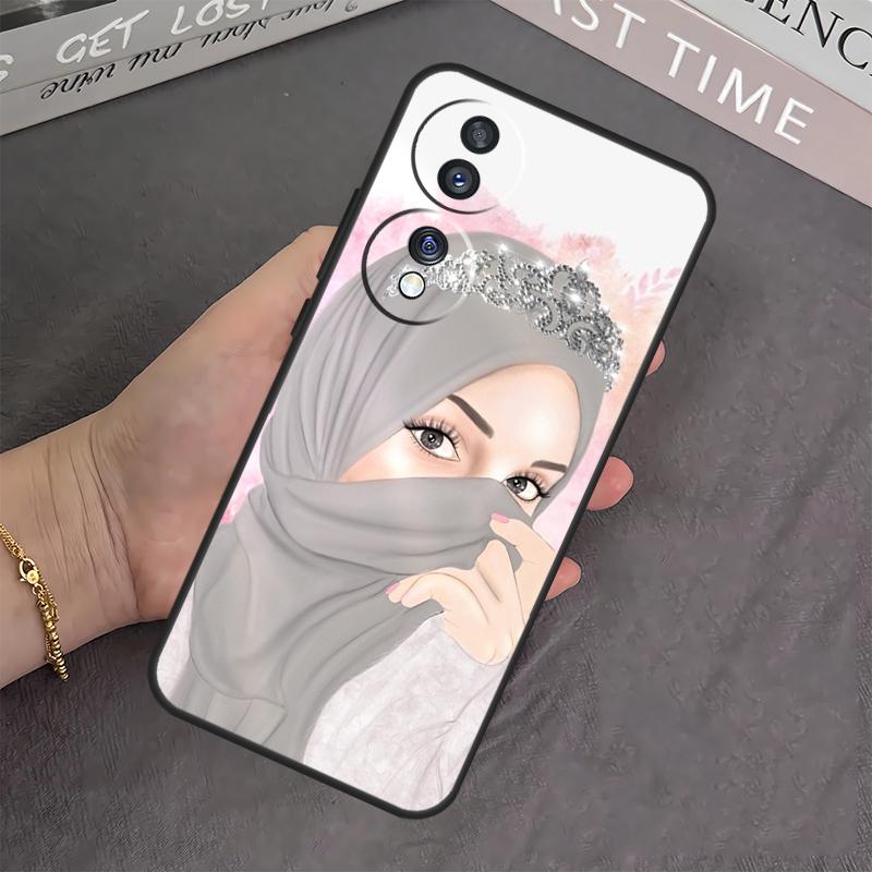Islamic Muslim Hijabi Girls Cover For Honor Magic 6 Pro 5 Lite 10 50 70 90 Honor X8b X9b X7 X8 X9 X6a X7a X8a X9a Case