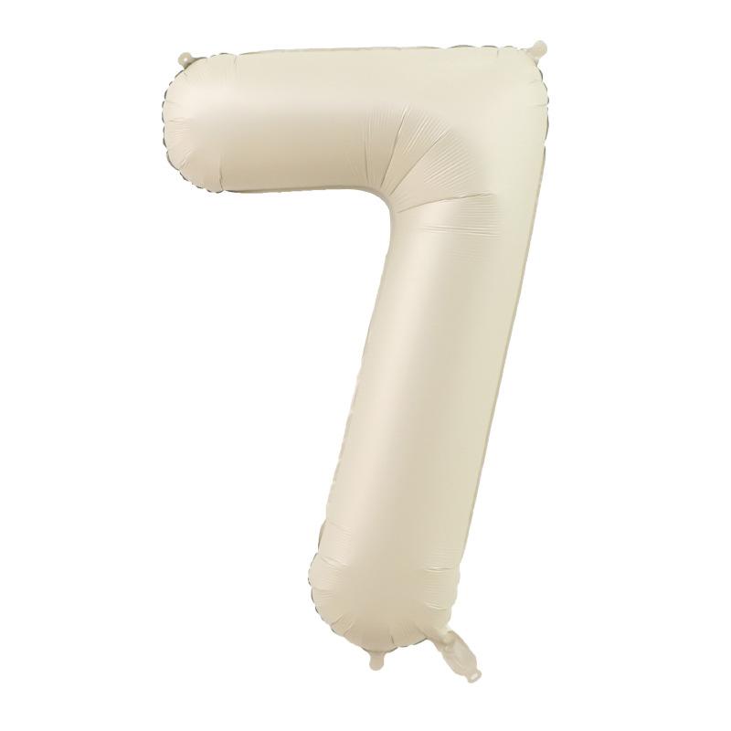 40 Inch Beige Cream Caramel Chocolate Color Retro Number Balloon 123456789 for Baby Shower Birthday Party Wedding Decoration
