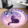 1pc Sailor Moon Cat Office Round Area Rug, Indoor Mat Suitable For Office, Under Office Chairs Bedroom Living Room Home Decor, Room Deco
