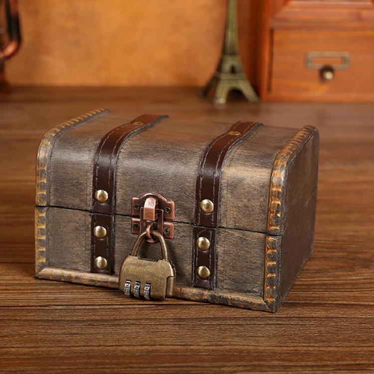 Decorative Treasure Box Vintage Wooden Large Desktop Storage Boxes for Jewelry