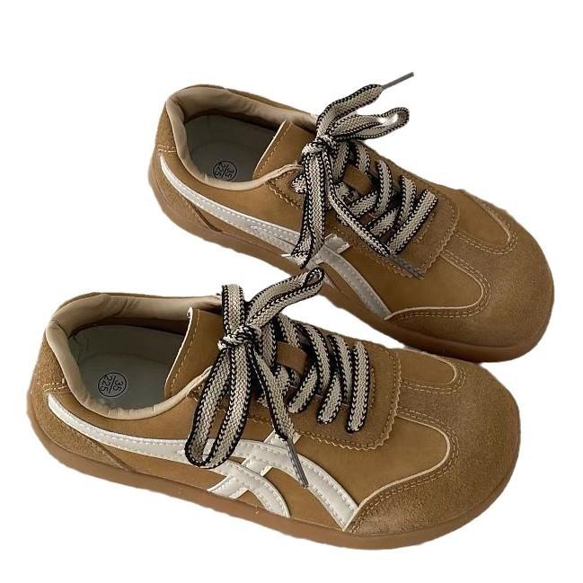 Maillard flat baseplate shoes women's autumn new niche design casual shoes female students versatile Forrest Gump shoes trendy shoes