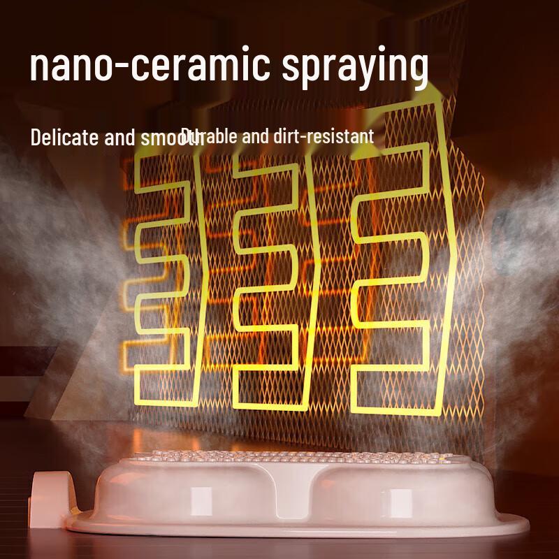 COOKER KING Big White Series 4-Compartment Breakfast Frying Pan