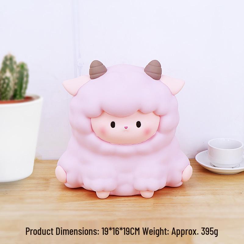 Korean Cute Pig Children's Money Box | Internet Celebrity Cartoon Drop-Proof Silicone Piggy Bank Ornament