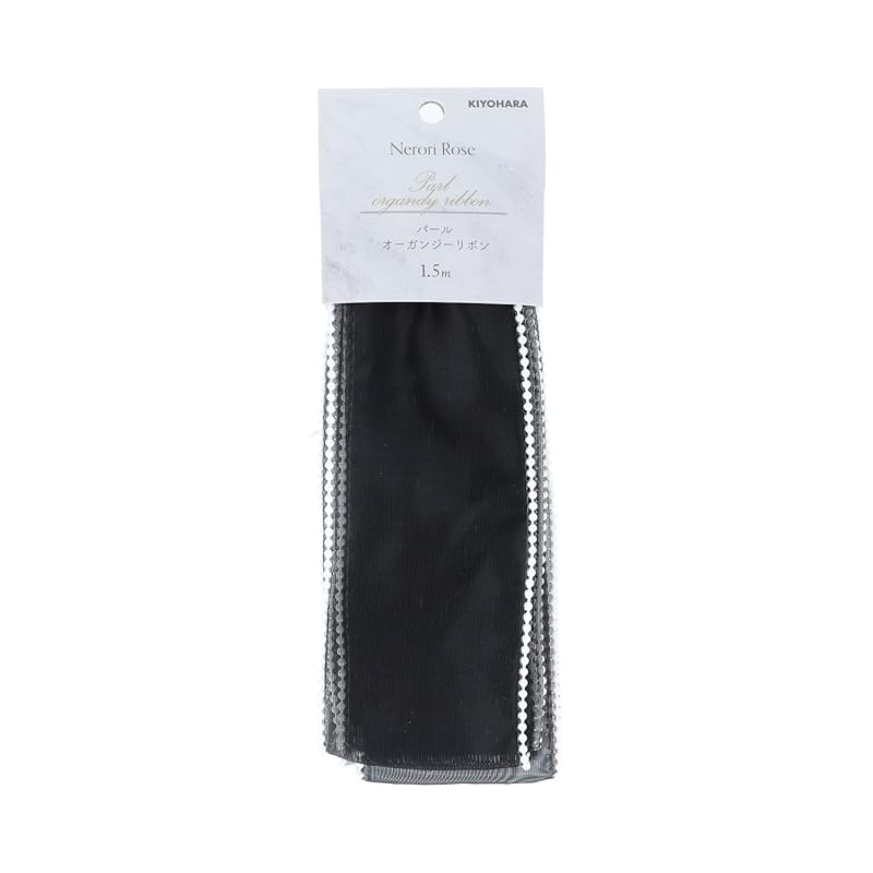 

KIYOHARA neroli rose pearl organdy ribbon Width 6cm x length 1.5m cut BK black NRB-05
