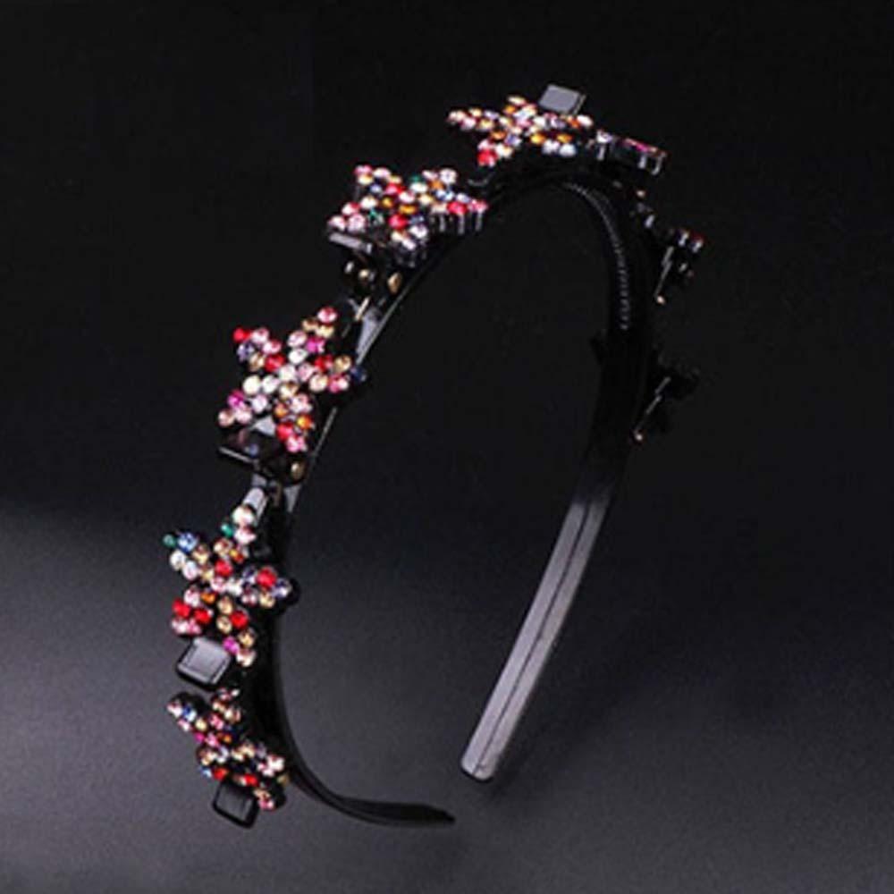 Sweet Women Pearl Hair Hoop Snowflake Star Hairband Fashion Hair Bands with Clips  Daily