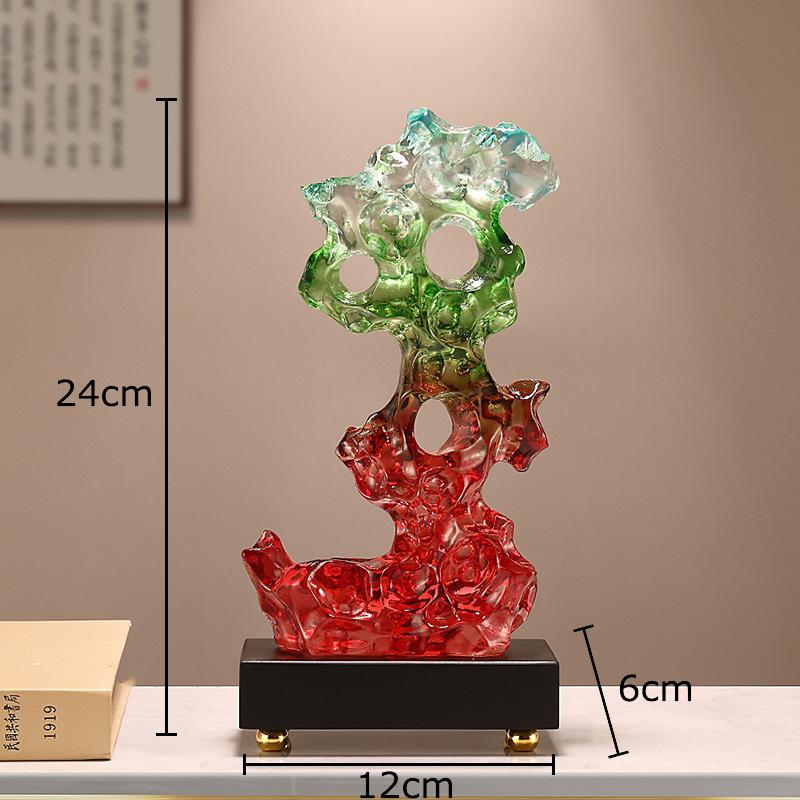 

Colored Taihu Stone Resin Coral Ornaments Desk Decoration Modern Crafts Abstract Artwork Coral Sculpture Room Aesthetic Decor