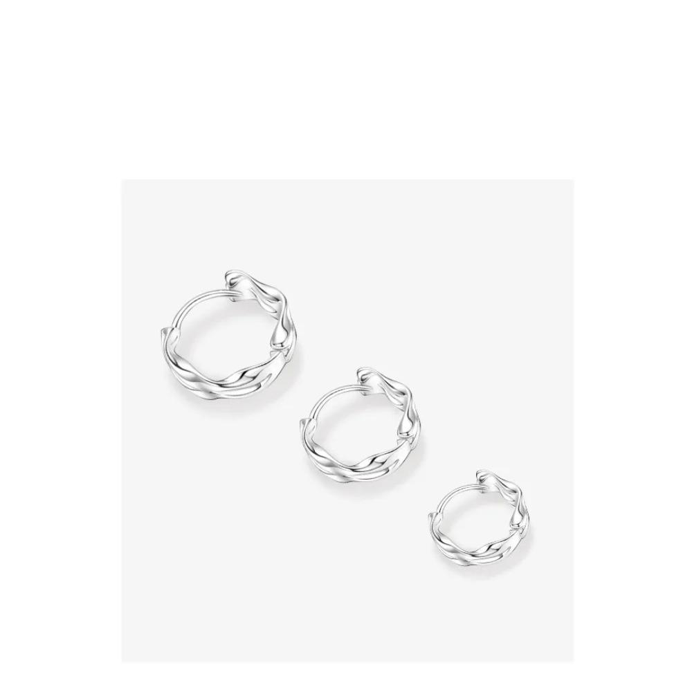 925 Silver Hoop Earrings Simple Elegant Sexy Jewelry Gift For Women Trendy Fashion Accessories