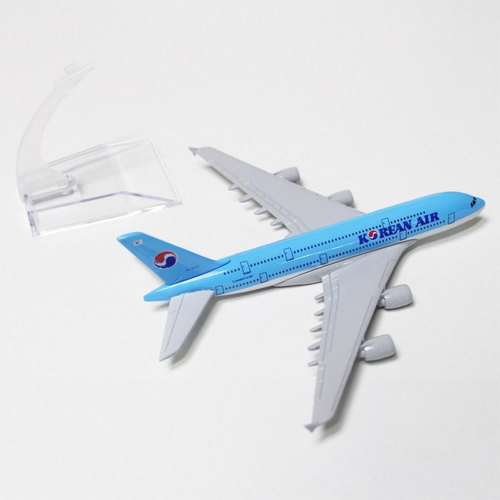 JJC Diecast Miniature Aircraft Model - Korean Air A380 (1:400, 16cm) - Decorative Collectible