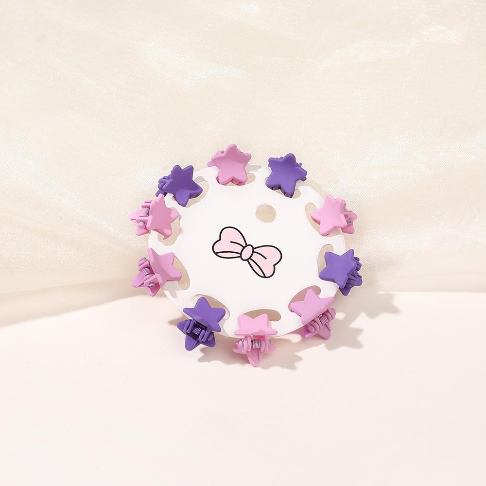 10 Pcs/set Cute Flower Stars Small Hair Claws for Girls Kids Hair Pins Colorful Hair Clips Crabs Fashion Hair Accessories