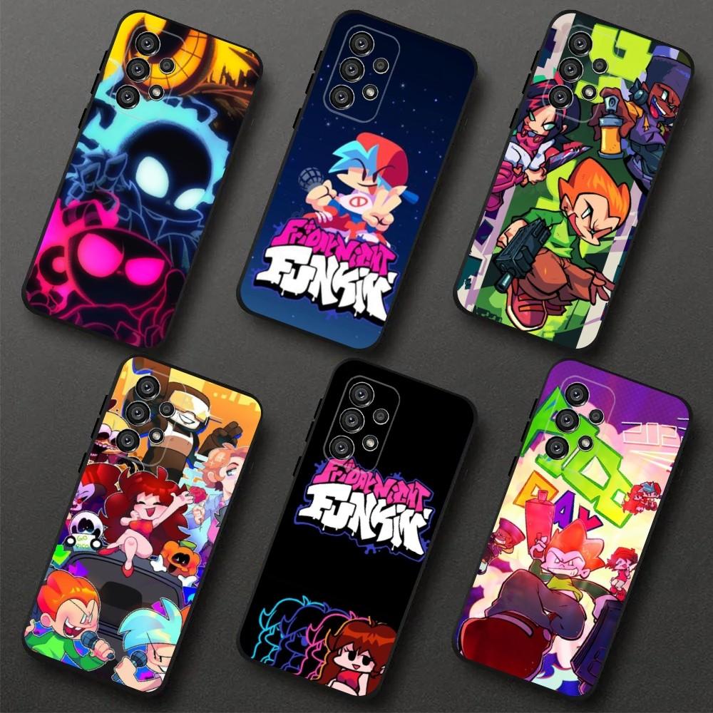 Friday N-Night Funkin Phone Case For Samsung Galaxy A20,A21s,A22,A31,A32,A52,A53,A72,73,A80,A91 Soft Black Cover
