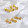 Gold-Plated S925 Sterling Silver Vajra Pestle Spacer Beads for DIY Braided Rope Beading Wenwan Accessories.