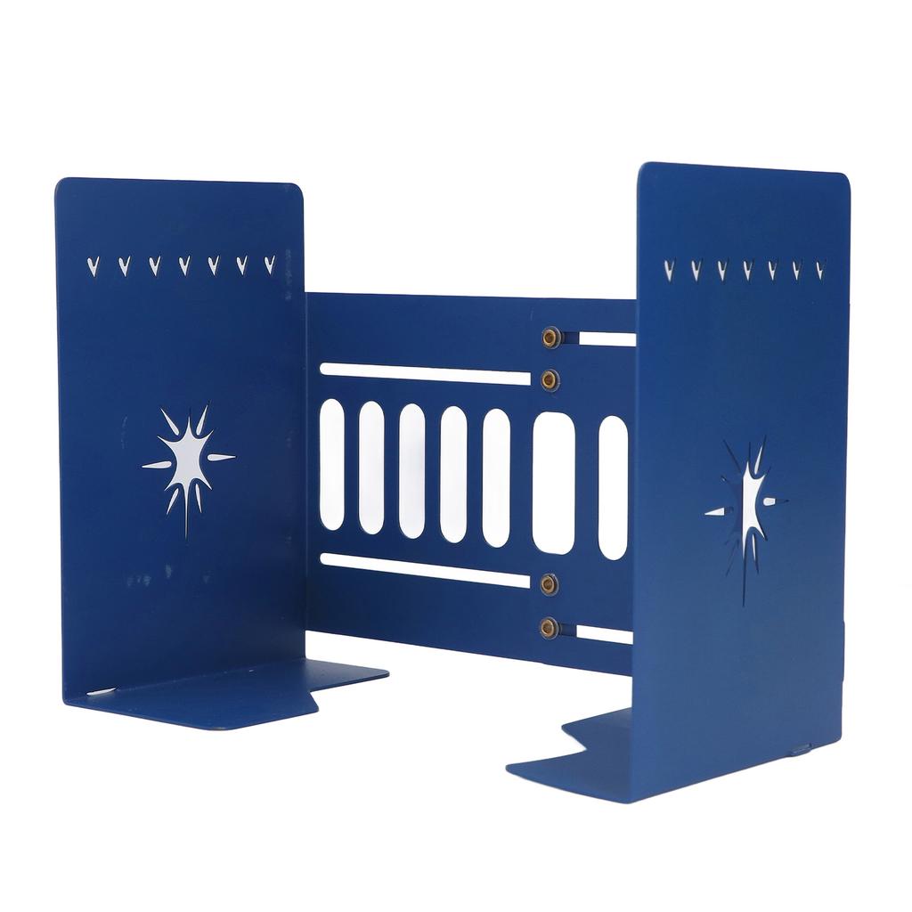 4pcs Bookends Slim Retractable Metal Desktop Book Stand Book Storage Folder Bookend Support for