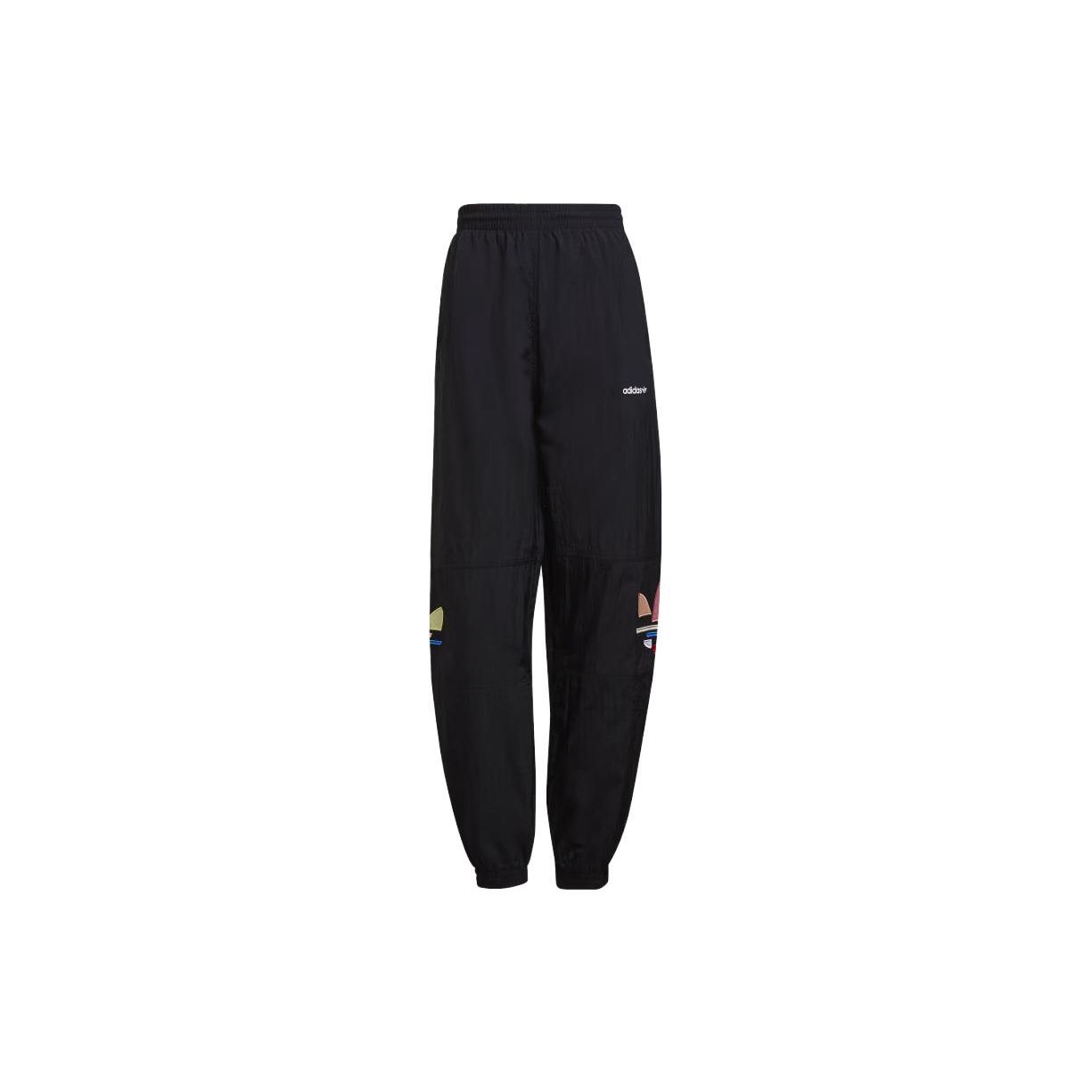 Adidas Originals Women s Adicolor Shattered Trefoil Woven Track Pants Black H22863 S