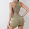Naadloze Hoge Taille Yoga Set: Billenliften Sportbeha & Shorts