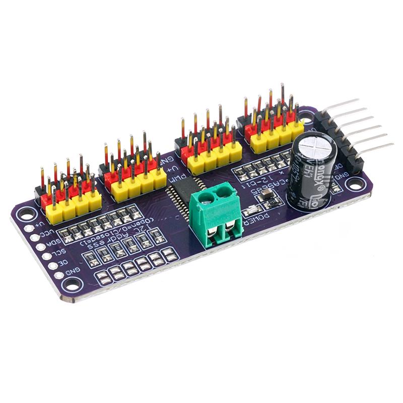16 Channel Pwm Servo Servo Drive Board Robot Controller Iic Interface Driver Module Pca9685 For Raspberry Pi