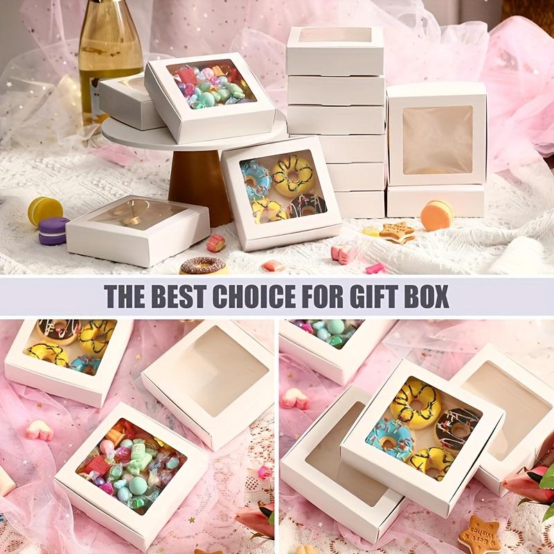 

Mini Kraft Paper Window Boxes (30pcs/Set), Soap Packaging Gift Boxes for Homemade Soap & Events 30cps білий