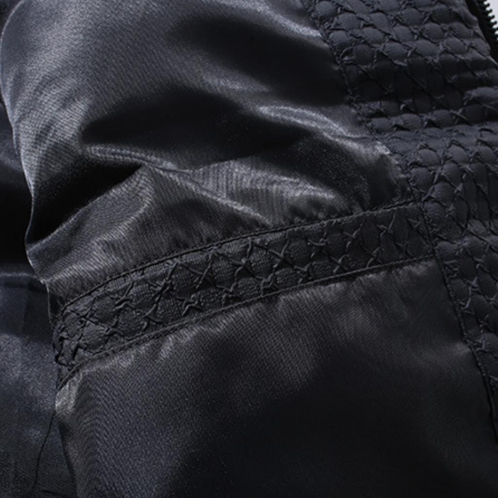 Pánská ležérní barevně blokovaná embosovaná vesta z prachového peří a bavlny, Pánská zesílená volná bunda bez rukávů se stojáčkem na zip