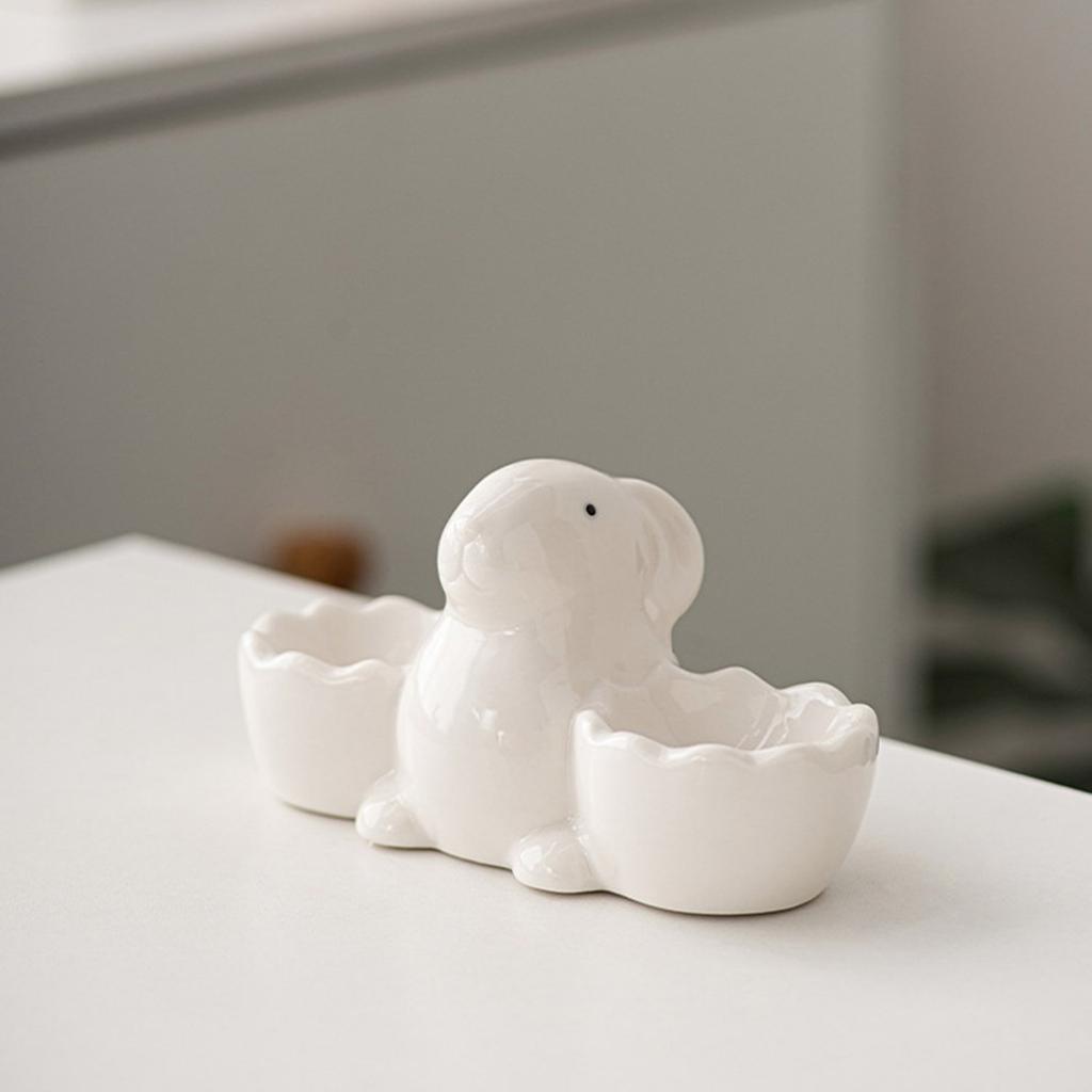 Adorable Rabbit Shape Eggs Cup Soft Boiled Eggs Holder Breakfast Kitchen Cooking Tool for Breakfast and Kitchen Decors