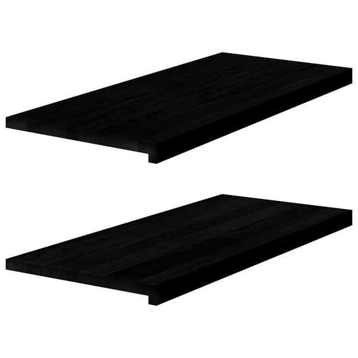 VidaXL Appuis de fenêtre 2 pcs marron foncé bois de chêne massif 4009199