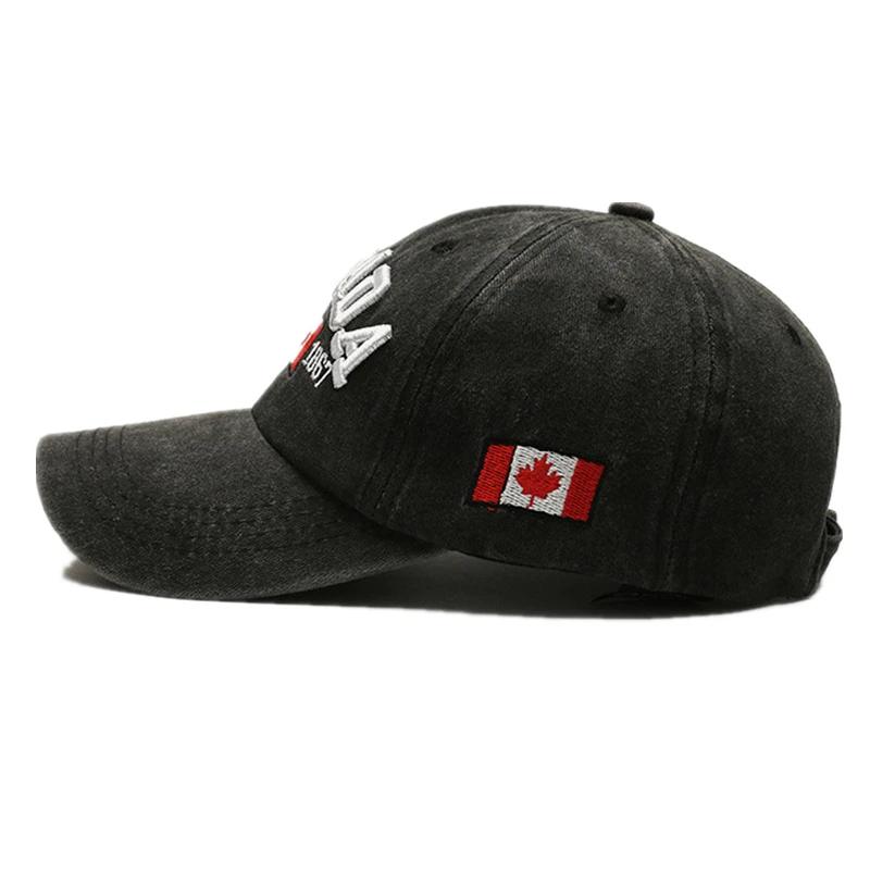 Unisex Washed Cotton Vintage Cap High Quality CANADA Letter Embroidery Baseball Cap Men And Women Outdoor Sports Hats