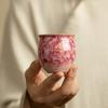 1 Pc Chinese Vintage Peony Flower Ceramic Tea Cup Handmade Ru Kiln Tea Bowl Household Master Teacup Travel Personal Teaware