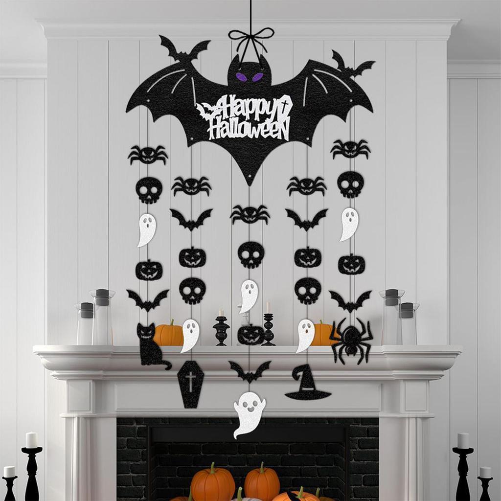 Bats Halloween Decoration bat door hanging Halloween Wall Decorations ghost festival Halloween decoration layout for Haunted