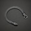 Herren-Armband aus Edelstahl mit Schlangenkopf-Panzerkette, Punk-Armband, Motorrad, täglicher Schmuck, Geschenk