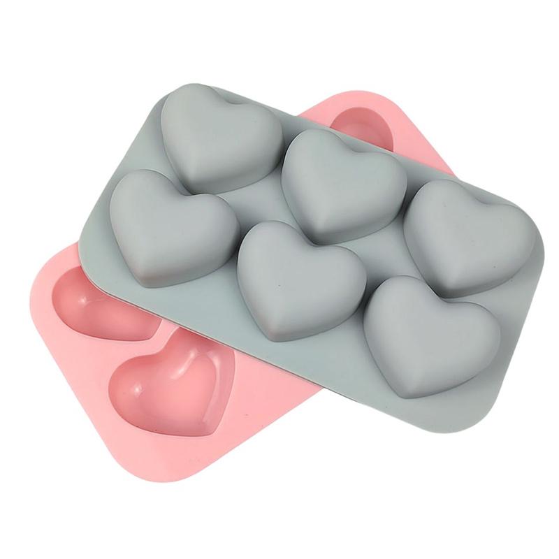 1Pc 6-Cavity Silicone Cake Molds 3D Love Peach Shape Mold Diy Baking Dessert Mousse Decorating Moulds Bakeware Tool