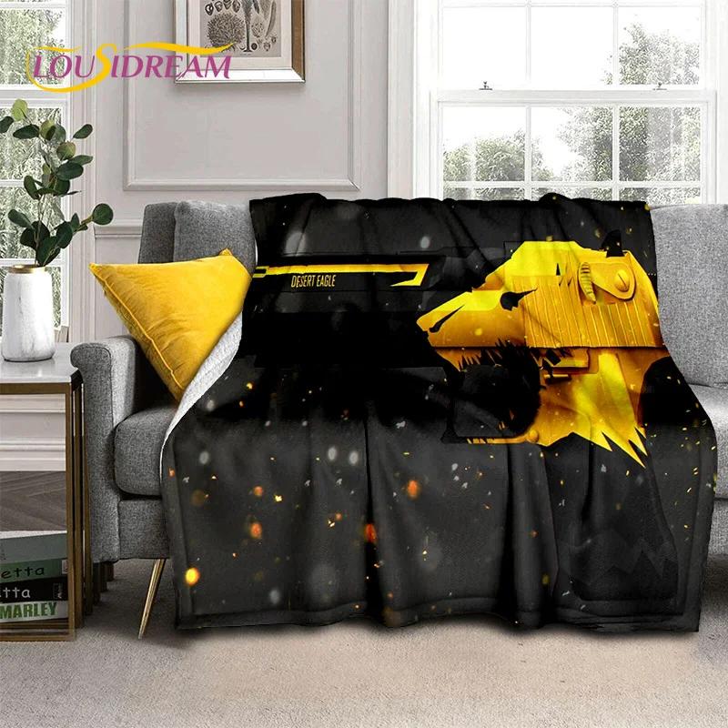 Rifle Pistol Cartridge USP,AK,AWP,M4,3D Gun Knife Blanket,Soft Throw Blanket for Home Bedroom Bed Sofa Picnic Cover Blanket Kids