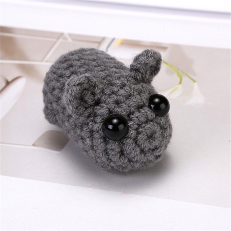 Handmade Crochet Keychain Toy Plush Toy Soft Knitting Toy for Children Adults Bags Decors