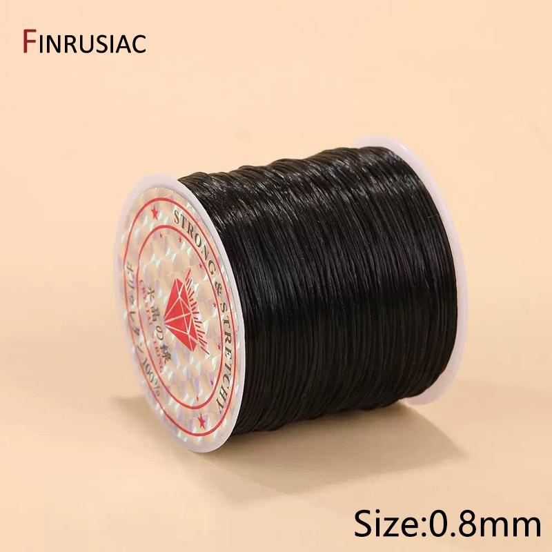 

50M/Roll Strong Elastic Crystal Beading Cord 0.8mm Cords Line For Bracelets Necklace Making Accessories,DIY Beading Bracelet 1 Roll