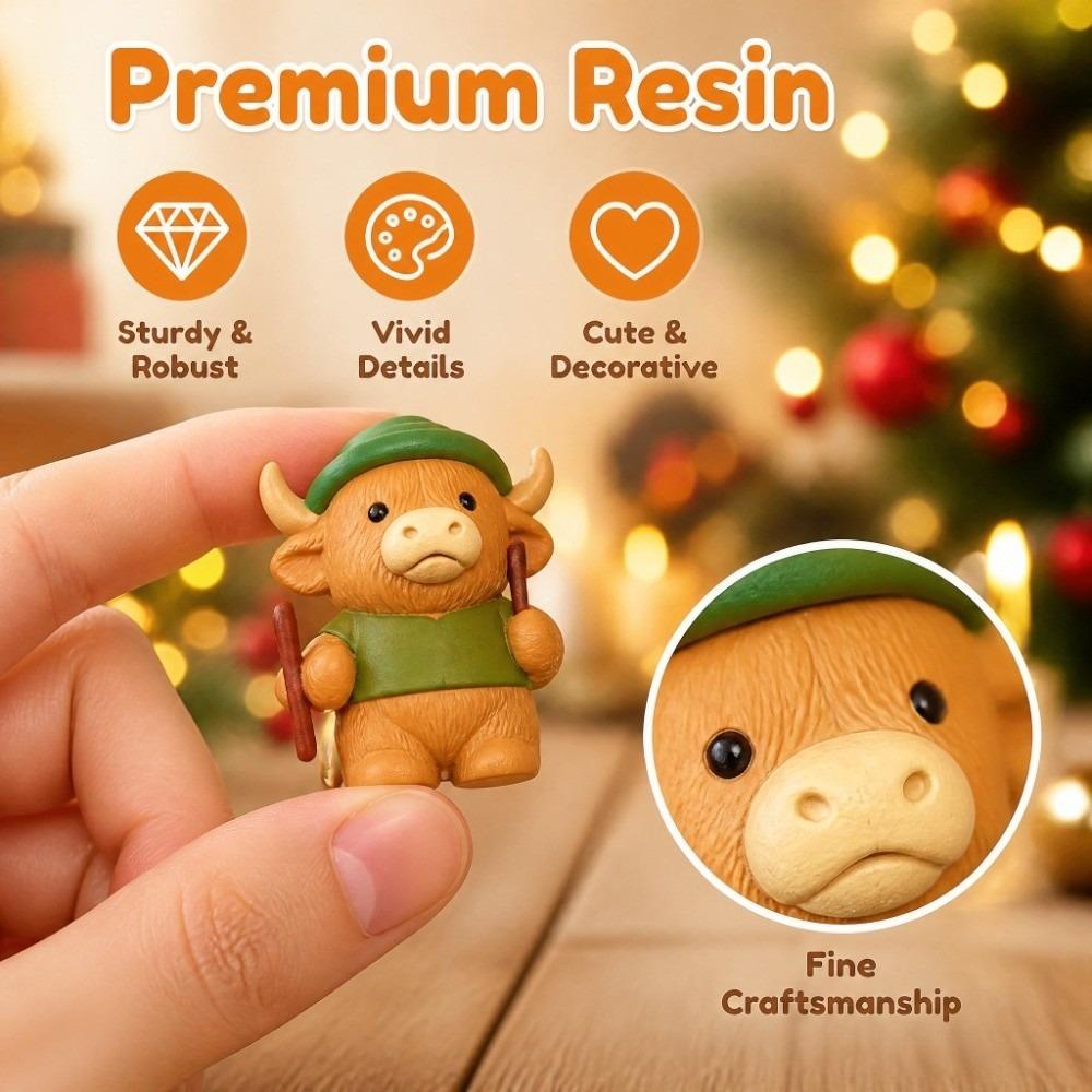 Cute Cow Doll Ugly-cute Car Ornament Ornament Grass Cow Figure Desktop