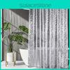 Peva Waterproof Bath Curtain Modern Minimalist Style With 3d Water Cube Pattern For Bathroom Decor
