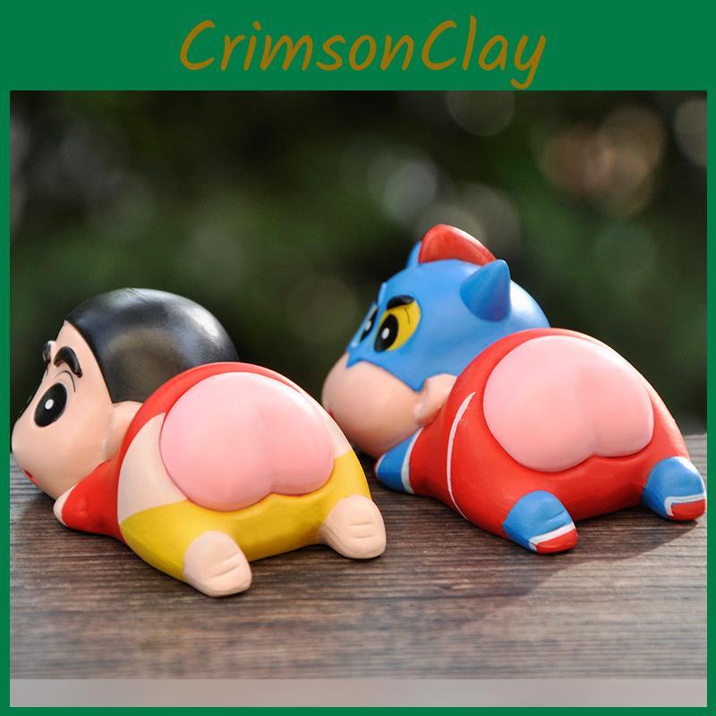 Crayon Shinchan Pvc Anime Figure Desk Ornament For Home Office Decor Special Characters Included