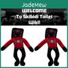 Brinquedo de Pelúcia Skibidi Toilet Piush com Pelúcia Curta Super Macia Design de Homem Vaso Sanitário de Desenho Animado