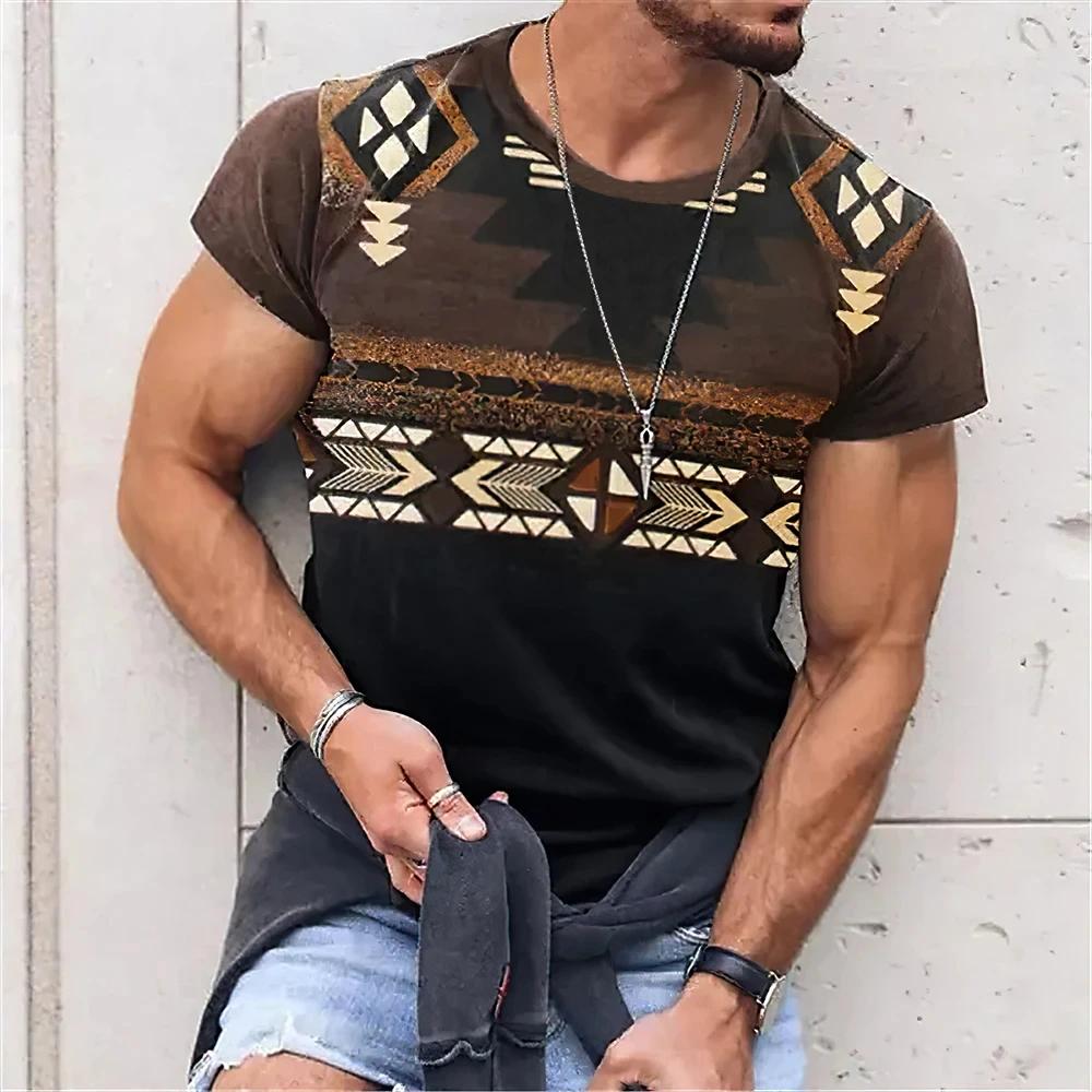 African National 3D Printed T-Shirt New Men'S And Women'S Short-Sleeved T-Shirt Retro Street Trend