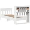 Solid Wood Bed without Mattress White 75x190 cm Pine Wood