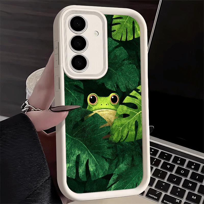 Phone Case for Samsung Galaxy A17 A16 A15 A14 A13 Cute Cartoon Frog A56 A36 A26 A55 A35 A25 A54 A34 A24 A53 A33 A23 A07 A06