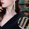 New Classic Crystal Earrings Ladies Exaggerated Long Earrings Tassels Rhinestone Earrings Fashion Ladies Korean Earrings Jewelry