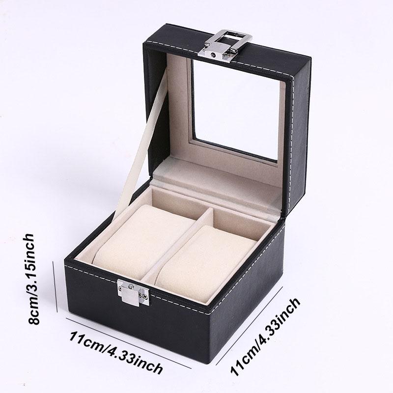 Delesys Classic Style Multi-Positions Environmental Protection Leather Watch Display Box Multi-Slot Jewelry Watch Storage Case