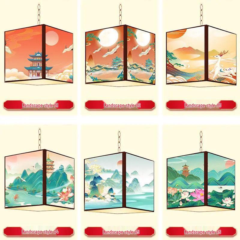 Outdoor Waterproof Traditional Chinese Lantern: Elegant Imitation Sheepskin for Restaurant or Chandelier Decoration