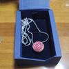 Used SWAROVSKI Swarovski necklace pink crystal