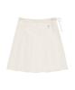 COVERNAT WOMAN Pleated Midi Skirt Ivory